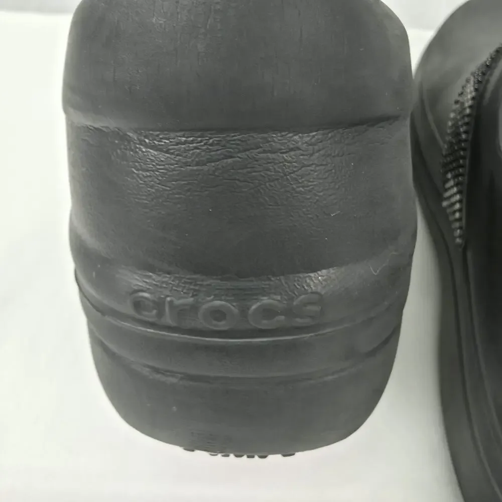 Crocs Neria Pro II Womens 8 Black Rhinestone Slip Resistant Work Clogs Nurse